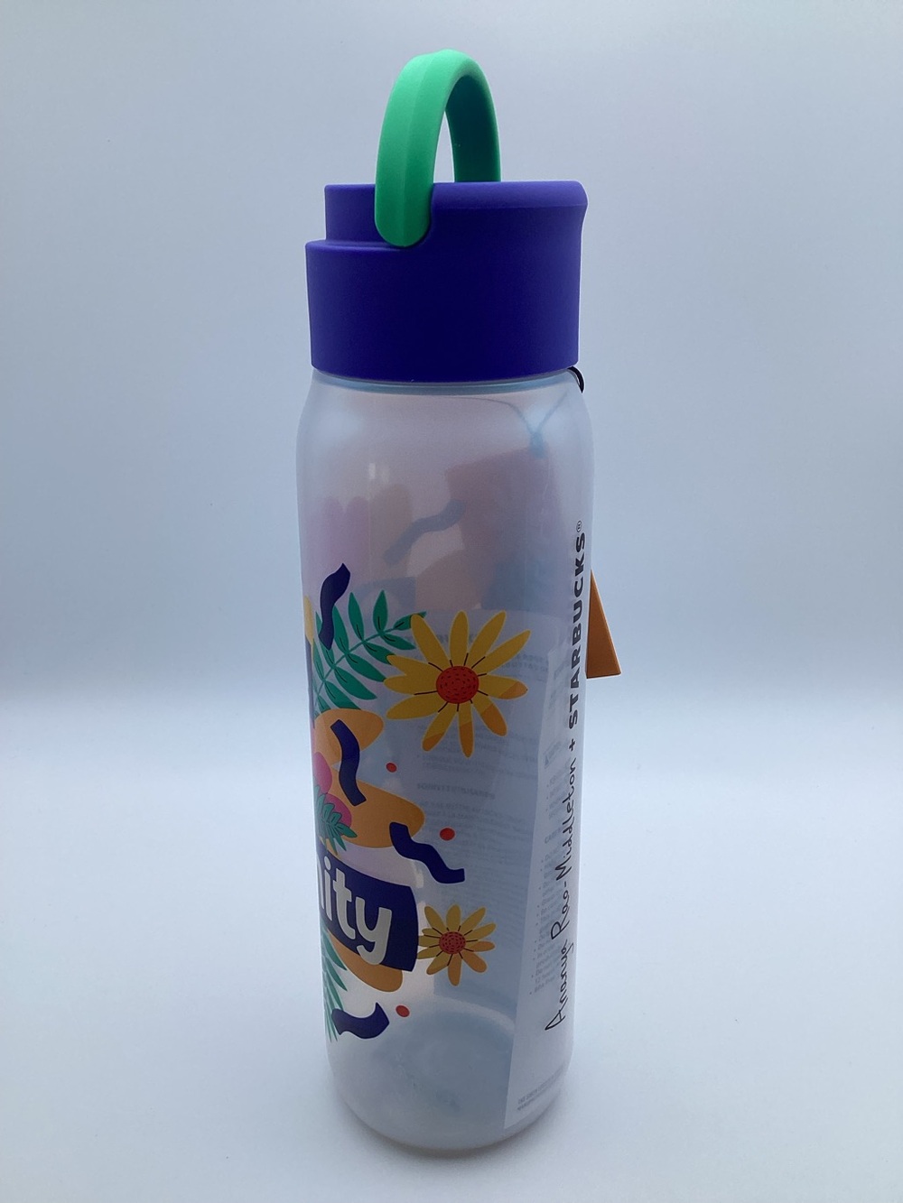 Starbucks Ananya Rao-Middleton Care In Community Plastic 24 Oz Water Bottle - Picture 8 of 9